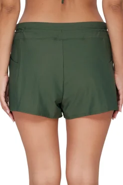 Discount Sunsets Escape Island Green Laguna Swim Short Bottom