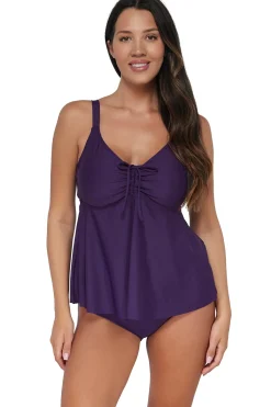 Online Sunsets Escape Paradise Plum Marin Tankini Top
