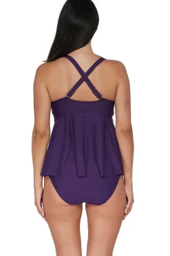 Online Sunsets Escape Paradise Plum Marin Tankini Top