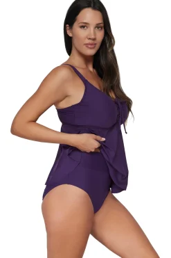 Online Sunsets Escape Paradise Plum Marin Tankini Top