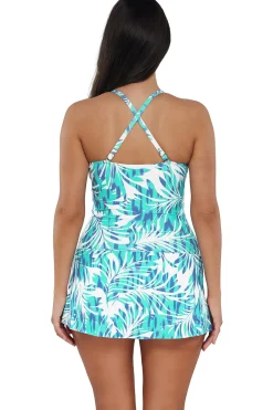Clearance Sunsets Escape Sea Breeze Sandbar Rib Sienna Swim Dress