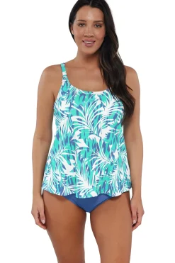 Online Sunsets Escape Sea Breeze Sandbar Rib Jenna Tankini Top