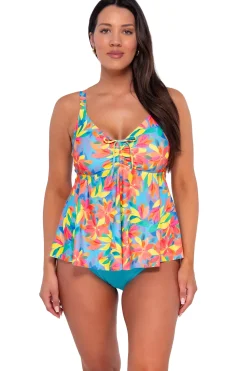 New Sunsets Escape Shoreline Petals Marin Tankini Top