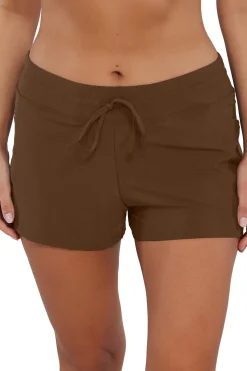 Fashion Sunsets Escape Tiki Brown Laguna Swim Short
