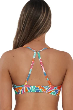 New Sunsets Festive Floral Sandbar Rib Crossroads Underwire Top