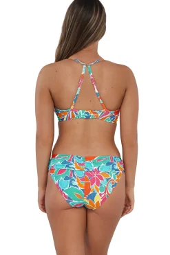 New Sunsets Festive Floral Sandbar Rib Crossroads Underwire Top