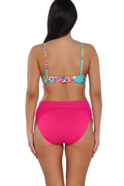 New Sunsets Festive Floral Sandbar Rib Crossroads Underwire Top