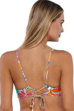 Outlet Sunsets Festive Floral Sandbar Rib Lyla Bralette Top
