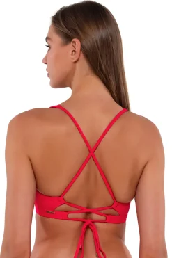 Online Sunsets Geranium Brandi Bralette Top