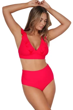Sale Sunsets Geranium Capri High Waist Bottom