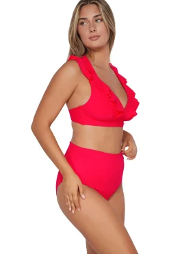 Sale Sunsets Geranium Capri High Waist Bottom
