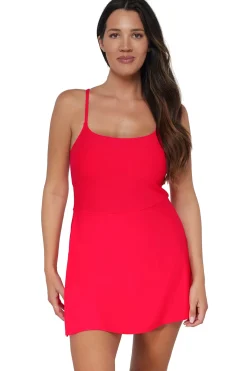 New Sunsets Geranium Naomi Swim Dress One Piece