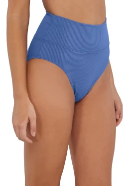 Sale Sunsets Harbor Blue Sandbar Rib Hannah High Waist Bottom