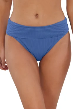Sale Sunsets Harbor Blue Sandbar Rib Hannah High Waist Bottom