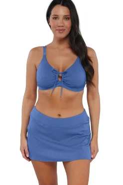 Discount Sunsets Harbor Blue Sandbar Rib Sporty Swim Skirt