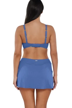 Discount Sunsets Harbor Blue Sandbar Rib Sporty Swim Skirt