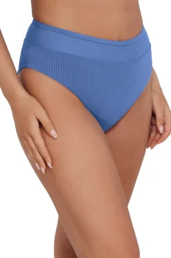Sale Sunsets Harbor Blue Sandbar Rib Annie High Waist Bottom