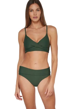 Discount Sunsets Island Green Capri High Waist Bottom