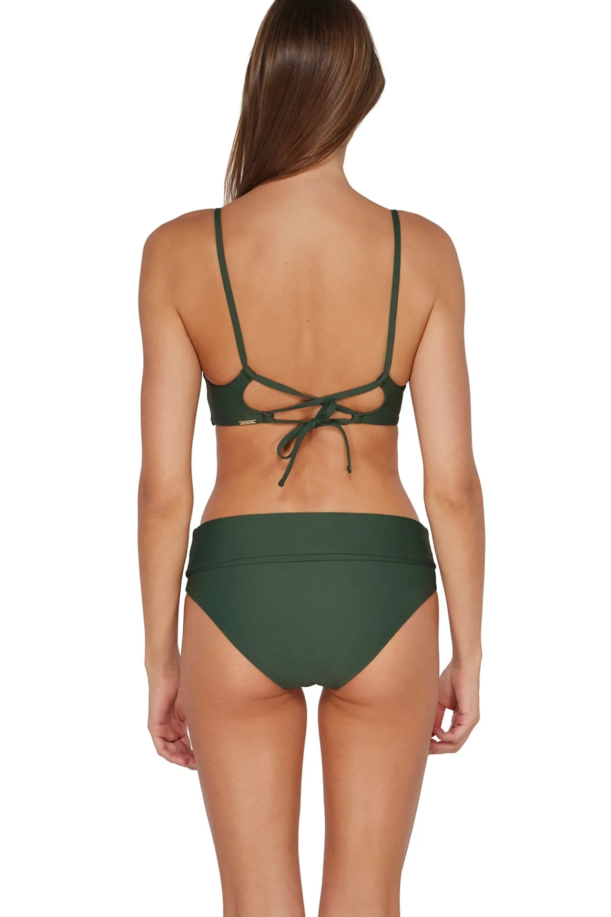 Discount Sunsets Island Green Capri High Waist Bottom