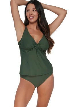 Sale Sunsets Island Green Forever Tankini Top
