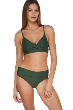 Clearance Sunsets Island Green Lyla Bralette Top