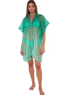 Discount Sunsets Mint Shore Thing Tunic