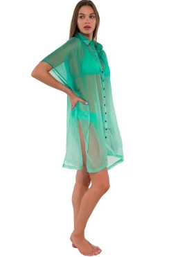 Discount Sunsets Mint Shore Thing Tunic