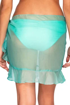 Discount Sunsets Mint Short and Sweet Skirt
