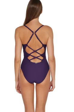 Outlet Sunsets Paradise Plum Veronica One Piece