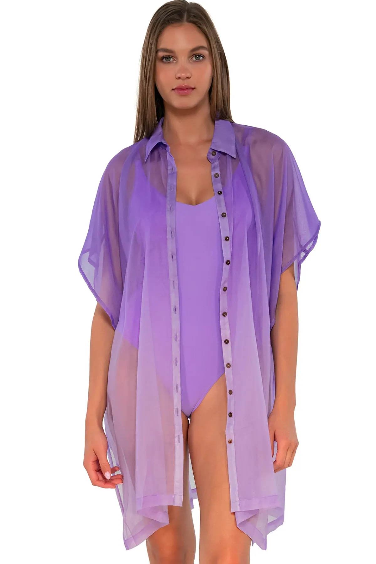 Discount Sunsets Passion Flower Shore Thing Tunic