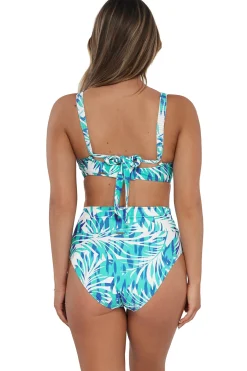Hot Sunsets Sea Breeze Sandbar Rib Hannah High Waist Bottom