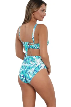 Hot Sunsets Sea Breeze Sandbar Rib Hannah High Waist Bottom