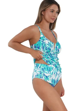 Fashion Sunsets Sea Breeze Sandbar Rib Zuri V-Wire Tankini Top