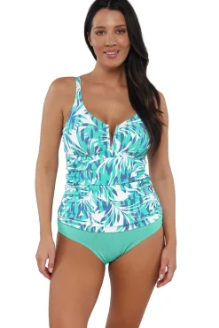 Fashion Sunsets Sea Breeze Sandbar Rib Zuri V-Wire Tankini Top