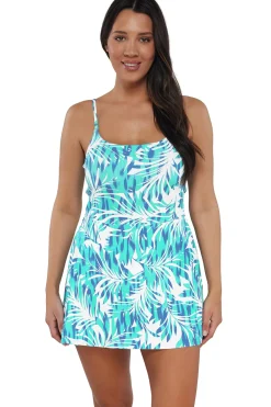 Discount Sunsets Sea Breeze Sandbar Rib Naomi Swim Dress One Piece