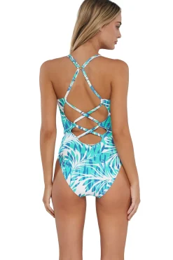 Clearance Sunsets Sea Breeze Sandbar Rib Veronica One Piece