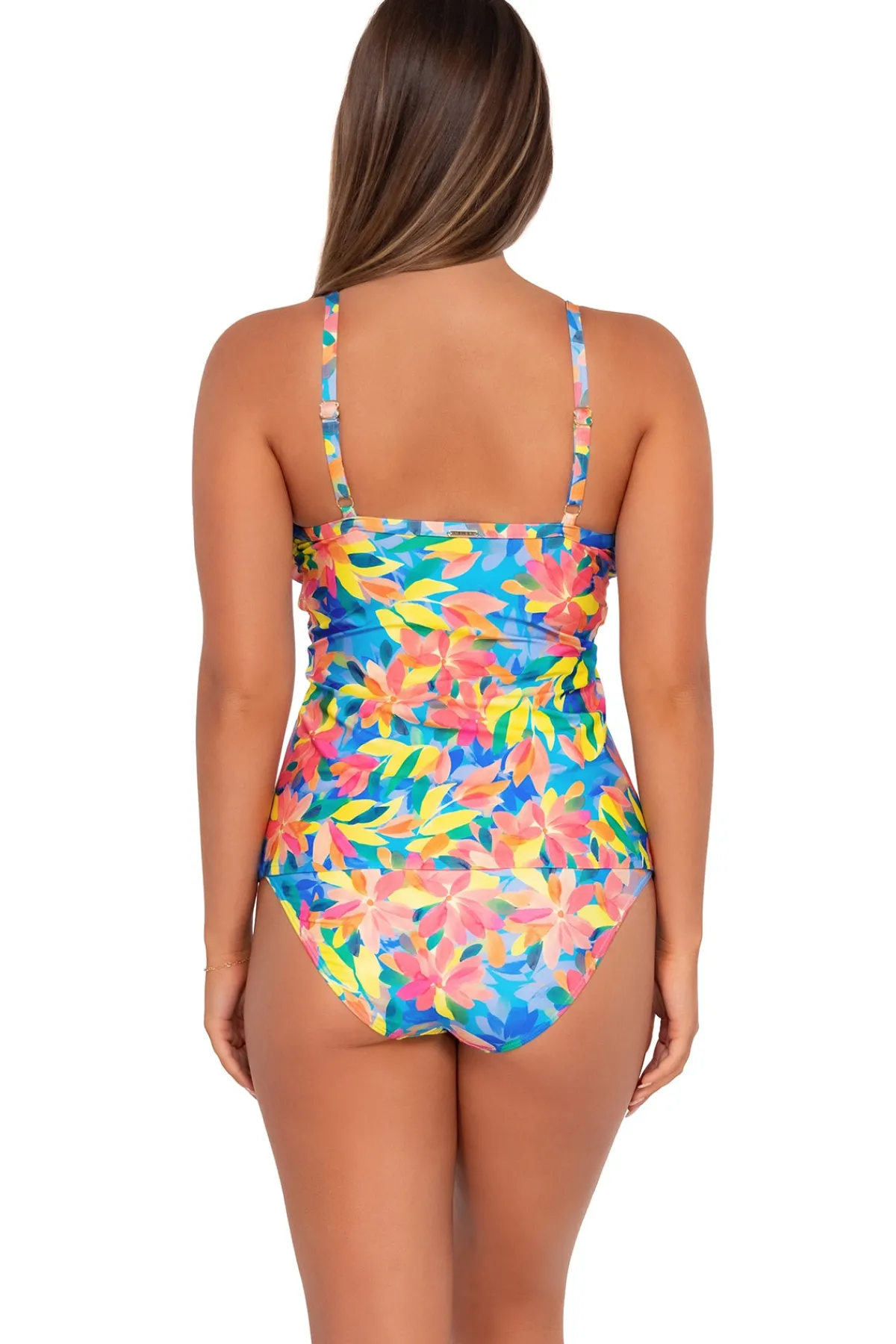 Hot Sunsets Shoreline Petals Forever Tankini Top