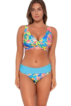 Outlet Sunsets Shoreline Petals Capri High Waist Bottom