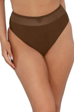 Clearance Sunsets Tiki Brown Annie High Waist Bottom