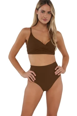 New Sunsets Tiki Brown Hannah High Waist Bottom