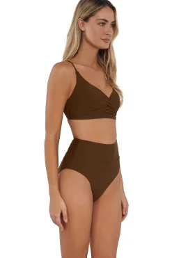 New Sunsets Tiki Brown Hannah High Waist Bottom