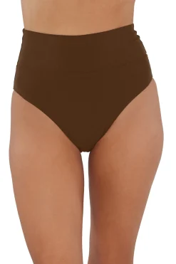 New Sunsets Tiki Brown Hannah High Waist Bottom