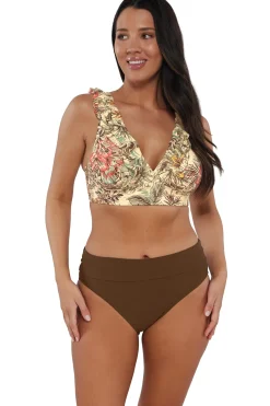 New Sunsets Tiki Brown Hannah High Waist Bottom