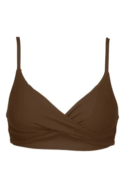 Discount Sunsets Tiki Brown Lyla Bralette Top
