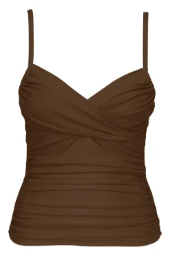 Outlet Sunsets Tiki Brown Simone Tankini Top