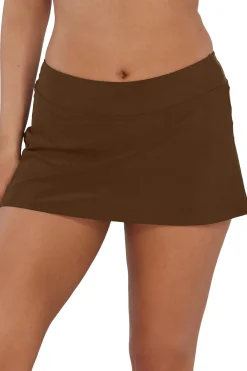 Best Sunsets Tiki Brown Sporty Swim Skirt