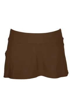 Best Sunsets Tiki Brown Sporty Swim Skirt