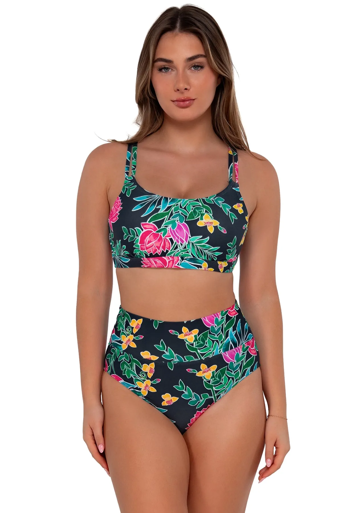 Best Sunsets Twilight Blooms Hannah High Waist Bottom