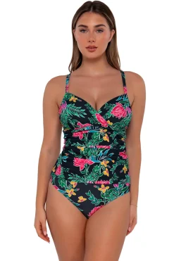 Outlet Sunsets Twilight Blooms Serena Tankini Top