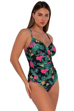 Outlet Sunsets Twilight Blooms Serena Tankini Top
